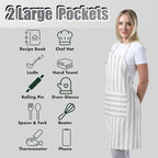 TOSHEX Kitchen Apron Waterdrop Resistant Cotton Apron - Image 2