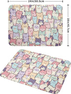 Colorful Cats Dish Drying Mat 18x24 inch Cute Animal Microfiber Reversible Fast - Image 2