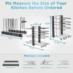 ORDORA Pots and Pans Organizer for Cabinet 16.61 Height, 8 Tier Pot Organizers - Image 4