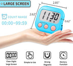 Timer for Kids Teachers Digital Kitchen Timers for Cooking Large Magnetic - Image 3