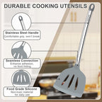 8 PCS Cooking Utensils Set, Vayvnt Silicone Kitchen Spatula Set - Image 3