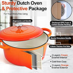 P&P CHEF 6QT Enameled Dutch Oven, Cast Iron Dutch Oven Pot - Image 3