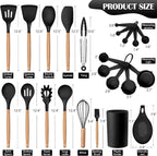 HaWare Kitchen Cooking Utensils Set, 23-Piece Silicone Kitchen Utensils Spatula - Image 2