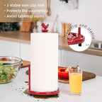 Vintage Red Rooster Cast Iron Paper Towel Holder - Image 3