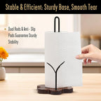 Wooden Paper Towel Holder Countertop, Floral Base - Image 6