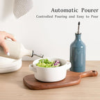 Sweejar Ceramic Olive Oil Dispenser Bottle Set, Opaque Oil Cruet Protects to - Image 3