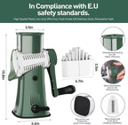 APSARAS USA Rotary Cheese Grater, 5 in 1 Rotary Grater, Cheese Grater Hand Crank - Image 2