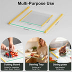 Tempered Glass Cutting Board for Kitchen, 12x16" & 12x8" 2 Pcs, Heat Resistant - Image 3