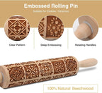 Christmas Embossed Rolling Pin for Baking Cookies Embossing Rolling Pins - Image 7