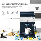 Blue and Yellow Floral Large Dish Drying Mats, Reversible Dish Drying Pads - Image 4