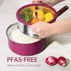 CAROTE 1.5Qt & 3.0Qt Stainless Steel Saucepan Set - Image 4