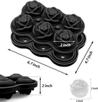 CAMKYDE Rose Ice Cube Tray 2 Inch, 6 Cavity Silicone Rose Ice Cube Mold - Image 2