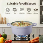 BEZIA 5.7 Quart Nonstick Ceramic Stock Pot - Image 9