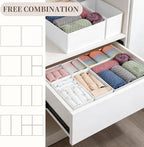 Drawer Organizer Clothes, 16 Pack Dresser Organizer Bins, Foldable Closet - Image 4