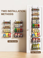 Delamu 9-Tier Over the Door Pantry Organizer, Adjustable Pantry Door Organizers - Image 5