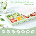 Doasuwish Ice Cube Trays with Lid, 3 Pack 10 Cubes 2 Tbsp. Silicone Ice Cube - Image 2