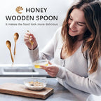 7 PCS Small Wooden Spoons, 5.8 Inch Honey Spoons - Image 2