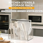 Acrylic Utensil Caddy.Silverware Organizer & Utensil Holder-Heavy-Duty - Image 2