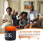 Table Twist Timer, Large LED Display Stopwatch, Silent & Loud Alarm, 199 Minute - Image 3
