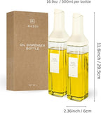 Oil Dispenser Bottle – Set of 2 17oz/500ml Oil and Vinegar Dispenser - Image 2