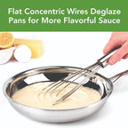 Tovolo Flat Whisk Stainless Steel 10” Gravy Whisk - Image 3