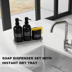 Kitchen Soap Dispenser Set, 16.9 fl oz Hand and Dish Soap Dispensers - Image 8