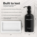 Luxury Glass Hand and Dish Soap Dispenser Set by Brighter Barns - Image 3