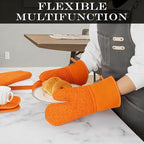 Oven Mitts and Pot Holders Sets 6pcs, Kitchen Oven Glove, High Heat Resistant - Image 5