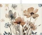 Floral Dish Drying Mat for Kitchen Counter, 18 x 24 Inch Microfiber Spring by TGKBRMEA