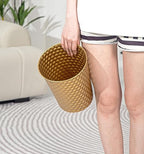 Venalys Small Metal Trash Can Wastebasket, Decorative Honeycomb Garbage Can - Image 8