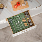 TIOPGHAD Bamboo-Silverware-Drawer-Organizer-Kitchen, Expandable Utensil Holder - Image 4