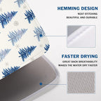 Winter Dish Drying Mat 18 x 24 Inch Blue Tree Dish Drying Pad Absorbent - Image 4