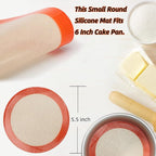 6 Inch Round Baking Mats, Food Grade Silicone Mats - Image 2