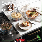 Simax Casserole Dish Set, Round Glass Cookware, Borosilicate Glass, Made In - Image 2