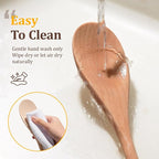 Wooden Spoons for Cooking, MORGLES 10-Inch Serving Spoons for Stirring Mixing - Image 4