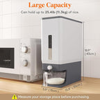 Lifewit Rice Dispenser 25 Lbs, Rice Storage Container Sealed Moisture Proof - Image 7
