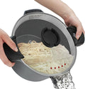 ROSSETTO 8.5QT Pasta Pot with Strainer Lid, Self-Draining Cooking Pot with by ROSSETTO