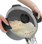 ROSSETTO 5QT Pasta Pot with Strainer Lid, 9.5'' Cast Aluminum Nonstick by ROSSETTO