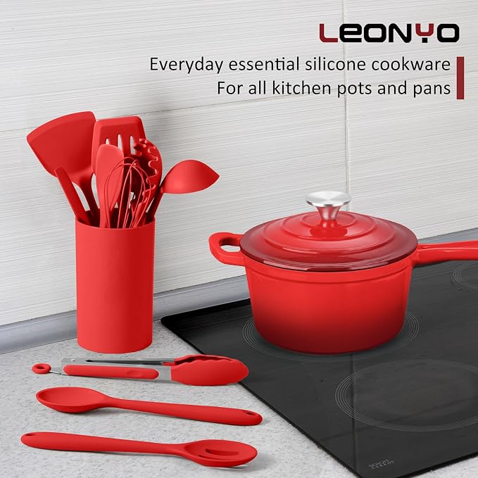 Silicone Cooking Utensils Set of 10, Kitchen Utensils Set - Image 3