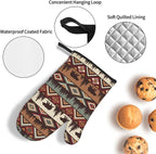 Vintage Rustic Oven Mitts and Pot Holders Sets of 3 Heat Resistant Hot Pads - Image 5