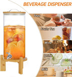 Beverage Dispenser, 2.9 Gallon Glass Drink Dispenser - Image 5