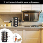 EBIZ&TECH 20-Jar Stainless Steel Rotating Spice Rack - Image 6