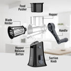 Zulay Kitchen Rotary Cheese Grater 5 Blade Cheese Shredder - Image 8