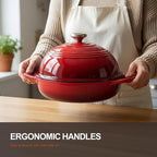 Overmont Enameled Cast Iron Bread Oven - 6QT Bread Dutch Oven - Image 2