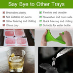 Silicone Mini Ice Cube Trays 2 Pack, 160 Small Ice Cube Molds Easy Release - Image 4