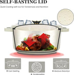 Overmont Enameled Cast Iron Dutch Oven - 5QT Pot - Heavy-Duty Cookware - Image 2