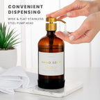 Hand and Dish Soap Dispenser for Kitchen and Bathroom, Stainless Steel Pumps - Image 4
