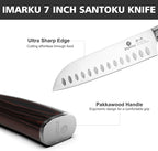 imarku Chef Knife 7 Inch Kitchen Knife Ultra Sharp Santoku Knife - Image 4