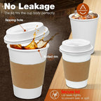 Ginkgo 100 Pack 12 oz Leak-Proof Coffee Cups - Image 2