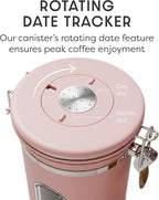 Veken Coffee Canister with Window, Airtight Stainless Steel Kitchen Food - Image 6